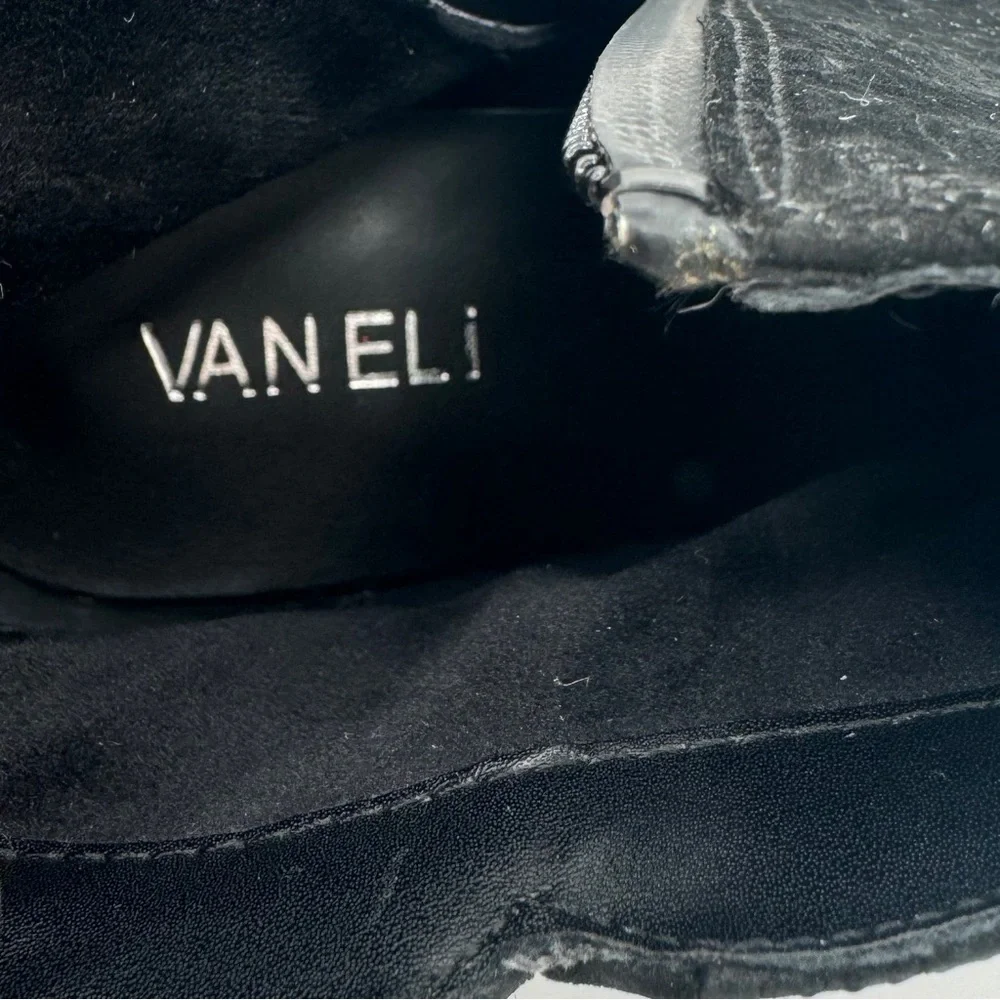 Vaneli Udette Snakeskin Womens Ankle Boots  Size 6‎  Color Black MSRP $250